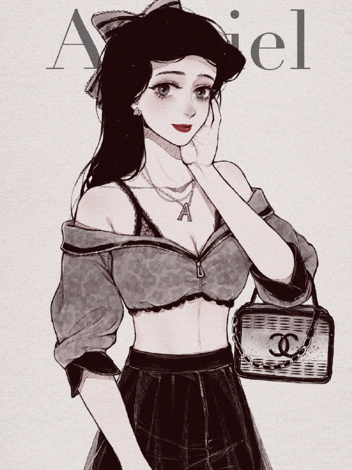 迪士尼公主日常穿搭~美翻了~ 画师 megan