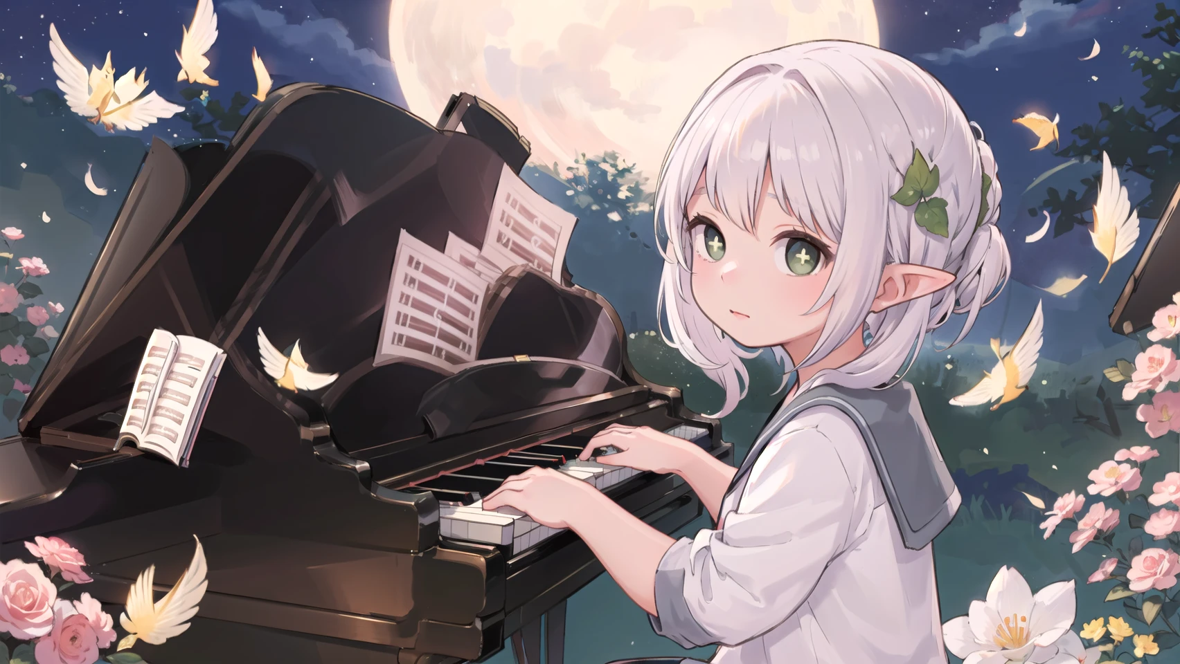 【原神壁纸/纳西妲】月与琴,少女与歌. - 哔哩哔哩