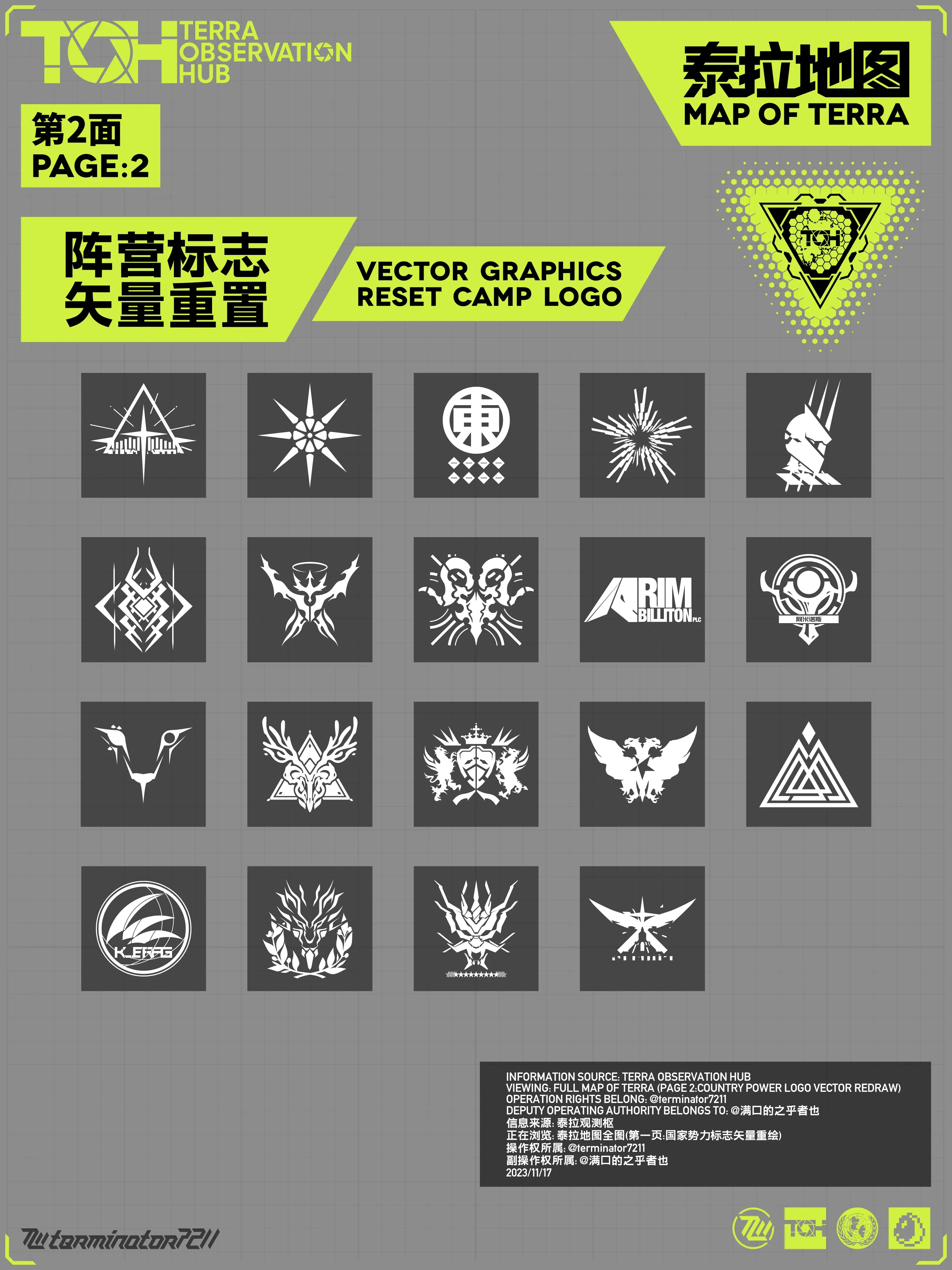 [素材发布]明日方舟国家阵营标志logo矢量重置版正式发布 泰拉地图(第