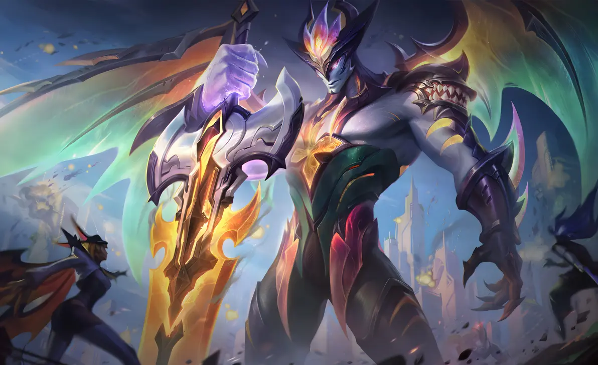 英雄联盟皮肤原画 暗裔剑魔 亚托克斯