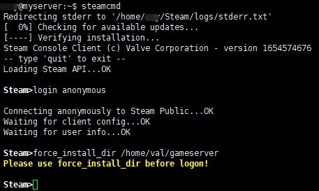 Как запустить steamcmd linux