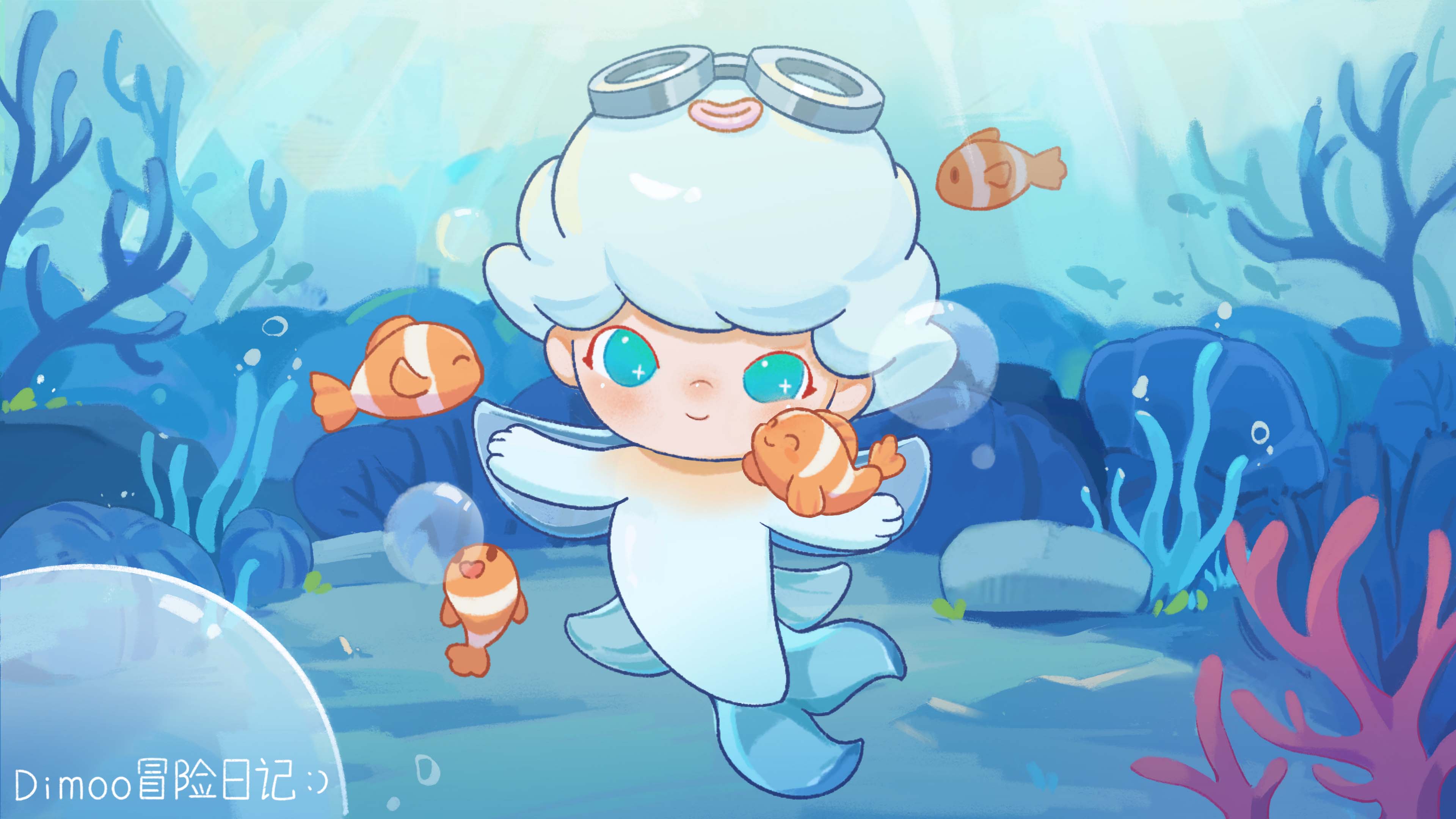 自制Dimoo壁纸 |《游鱼奇梦》 - 哔哩哔哩