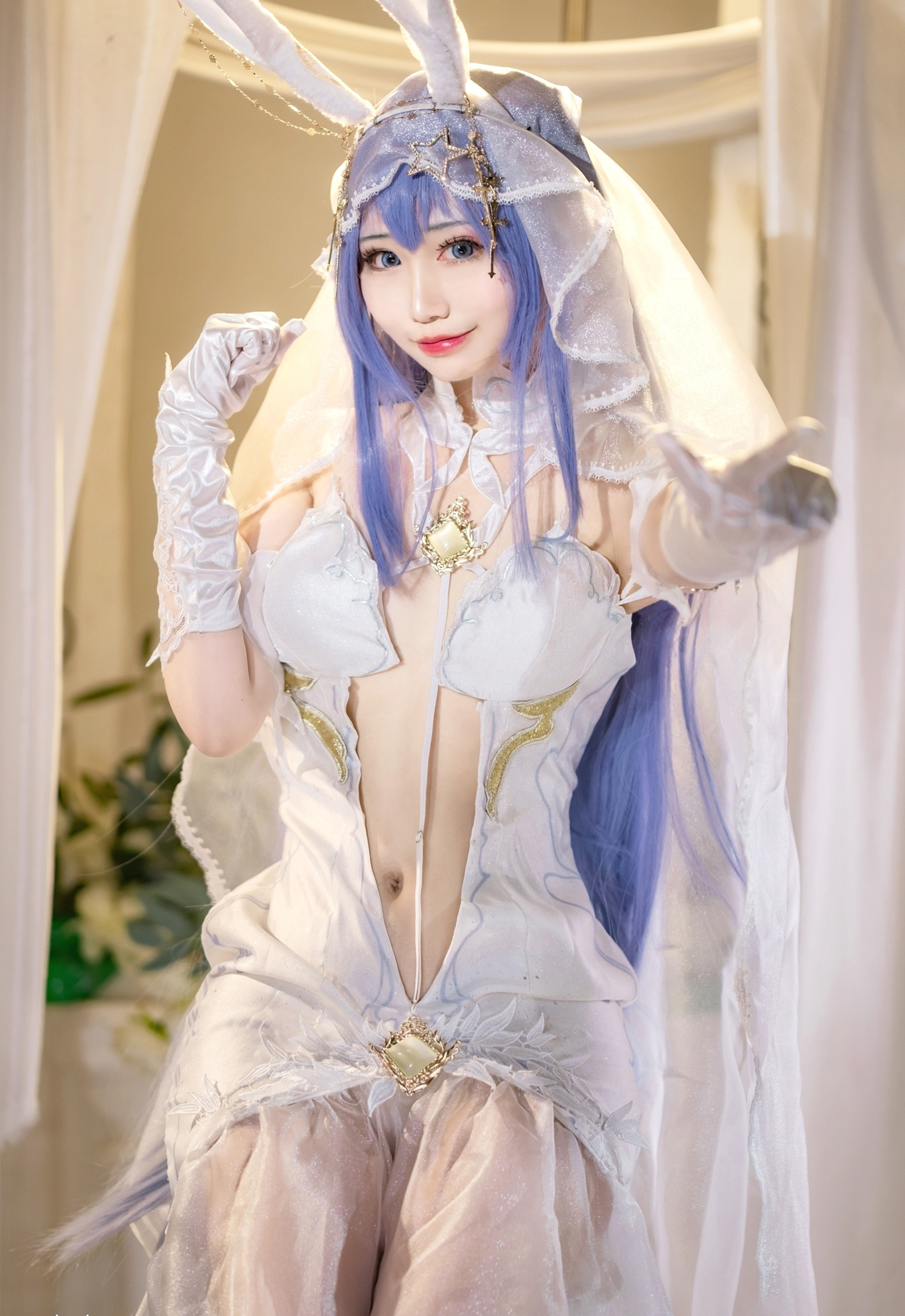 米九Dakyo碧蓝航线花园新泽西婚纱Cosplay6