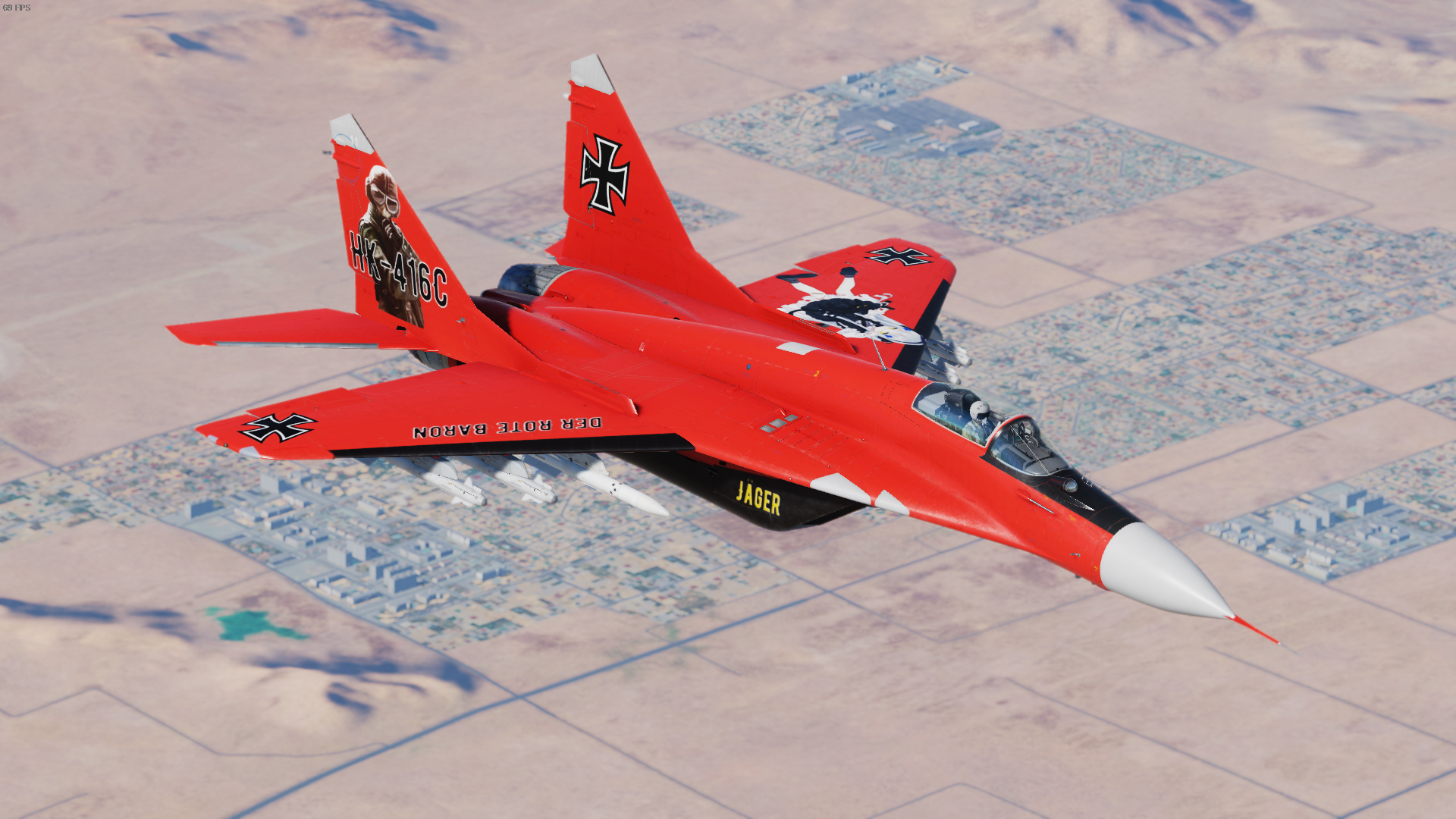 【dcs】米格29s-红男爵/hk416涂装