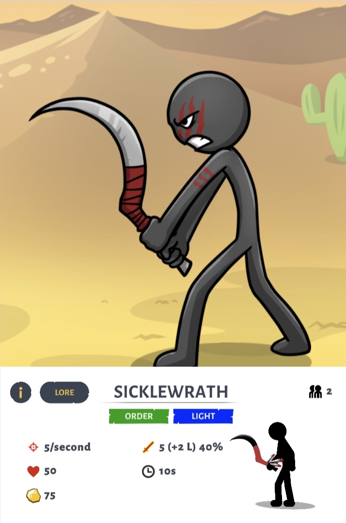 Stick War3兵种介绍—sicklewrath 哔哩哔哩