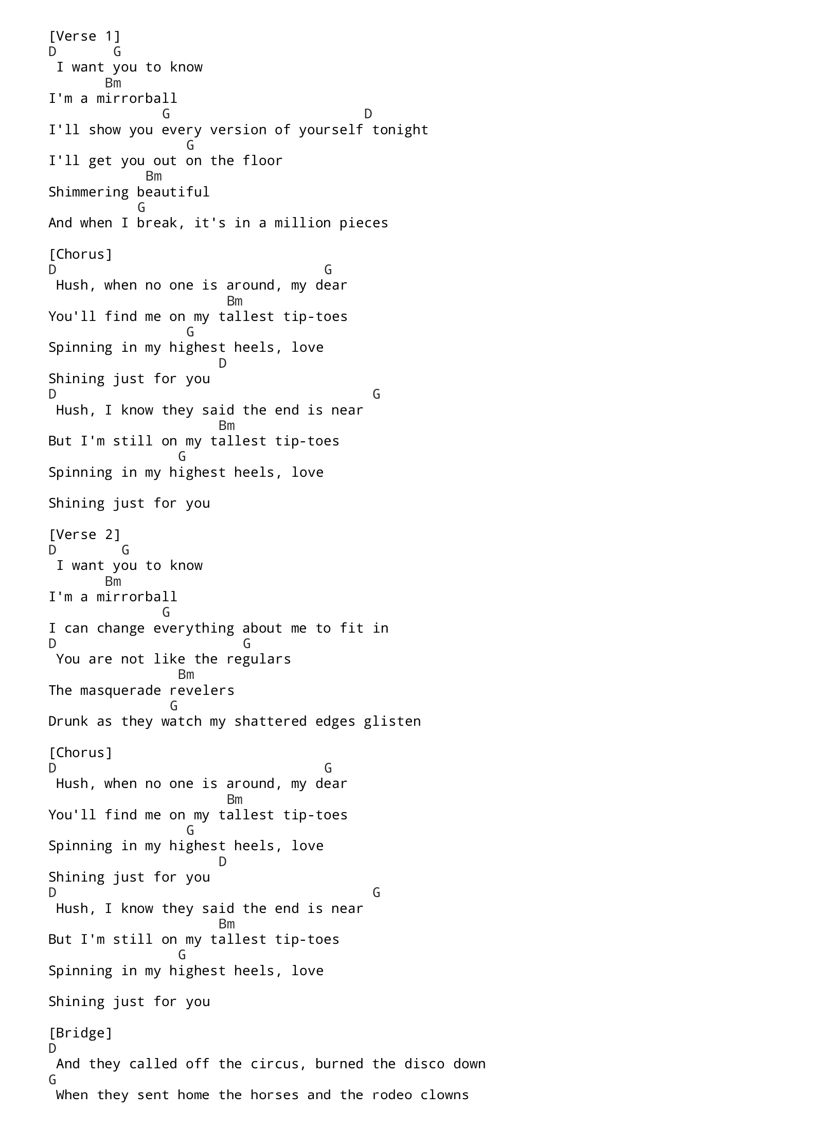 mirrorball Taylor Swift 吉他简谱 哔哩哔哩