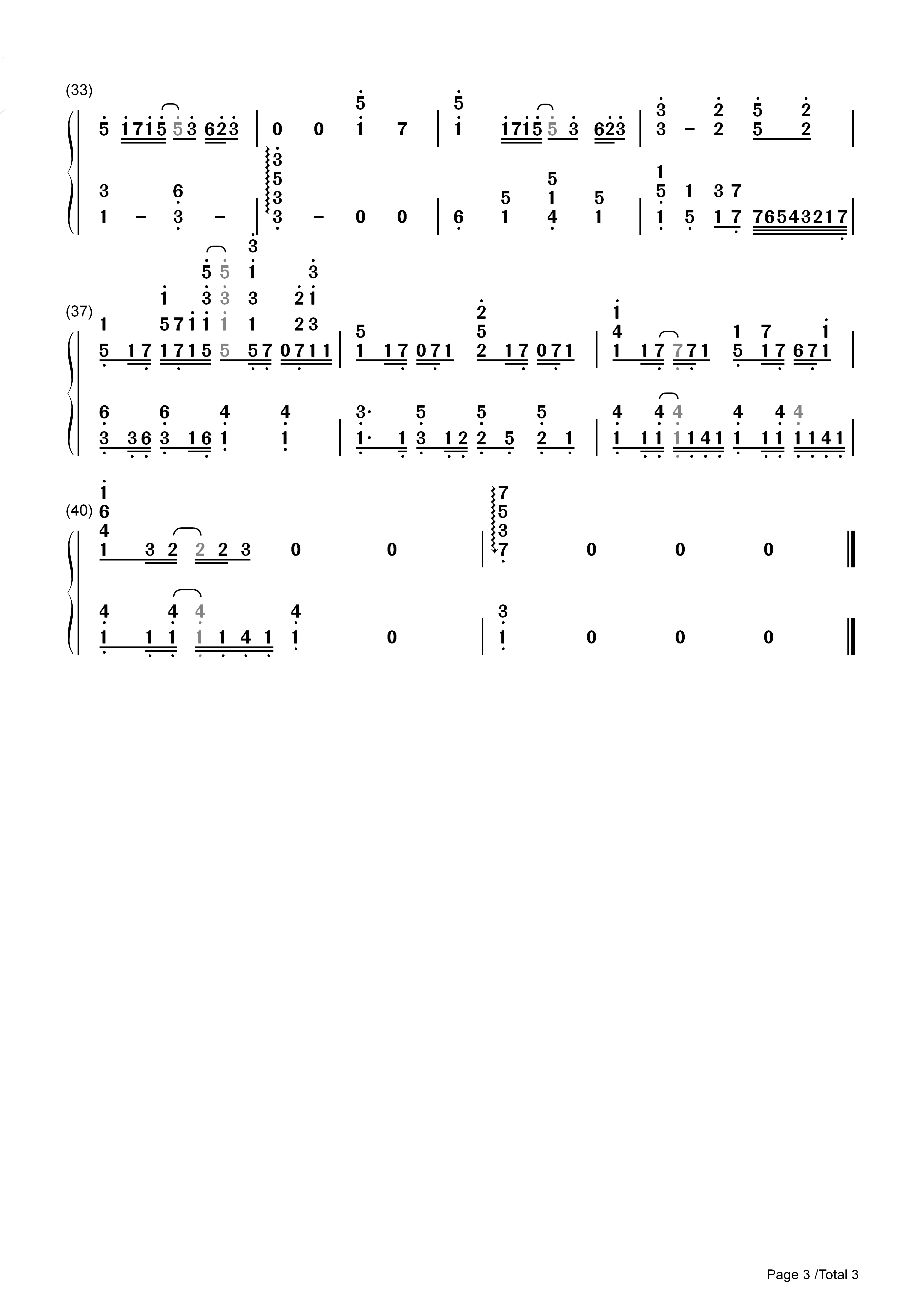 Da Capo简易版简谱 哔哩哔哩