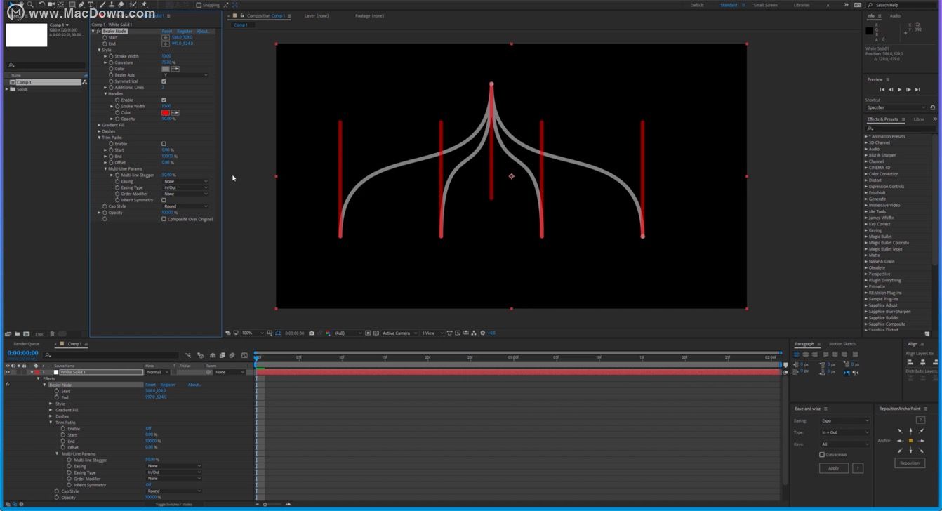 AE插件：Bezier Node For Mac(ae贝塞尔曲线路径生成器) V1.5.7激活版 - 哔哩哔哩