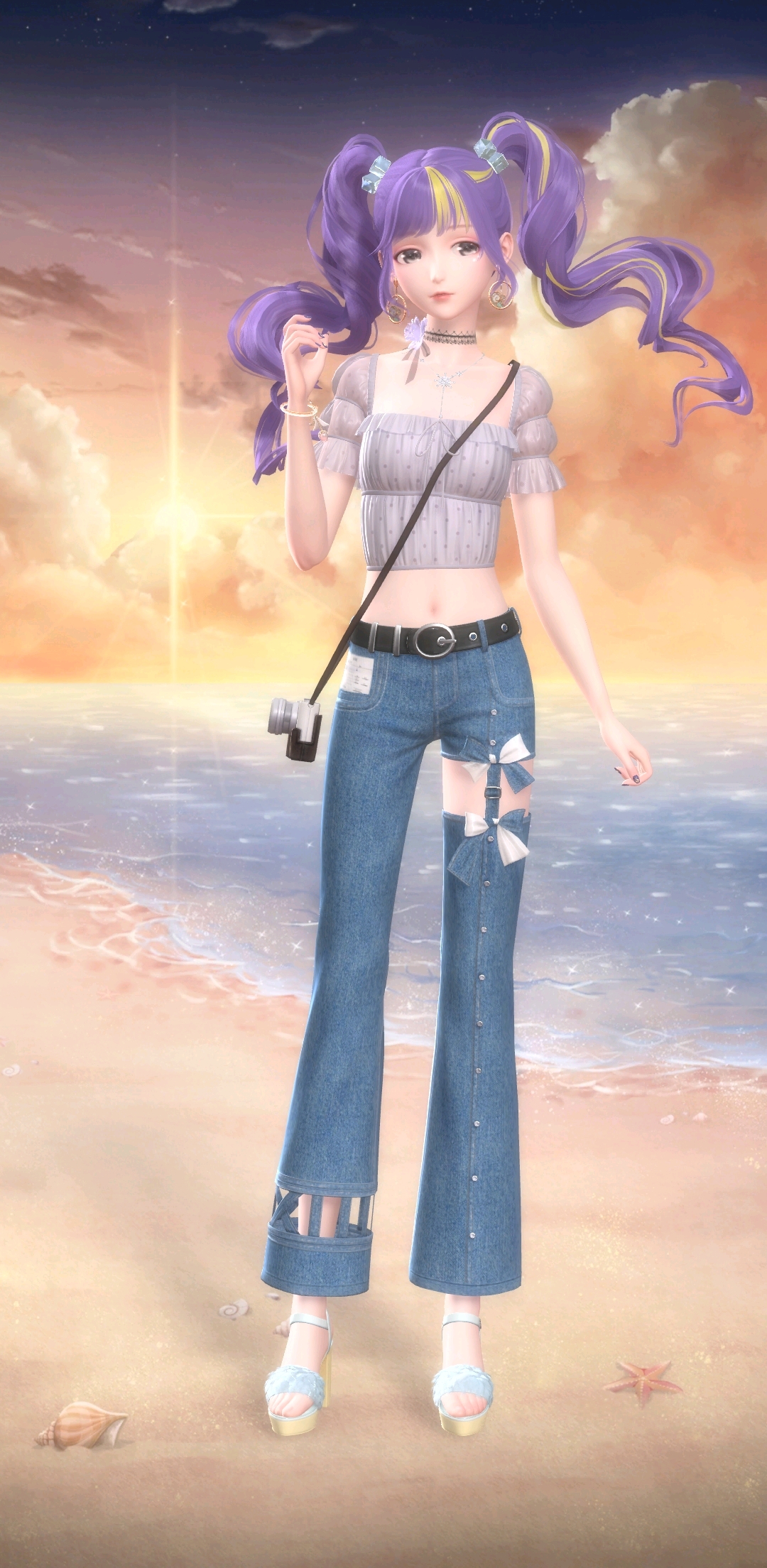 闪耀暖暖单件搭配的日常穿搭～(ω)