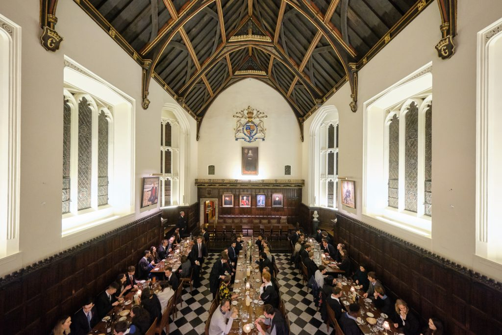 the christ's college dining hall