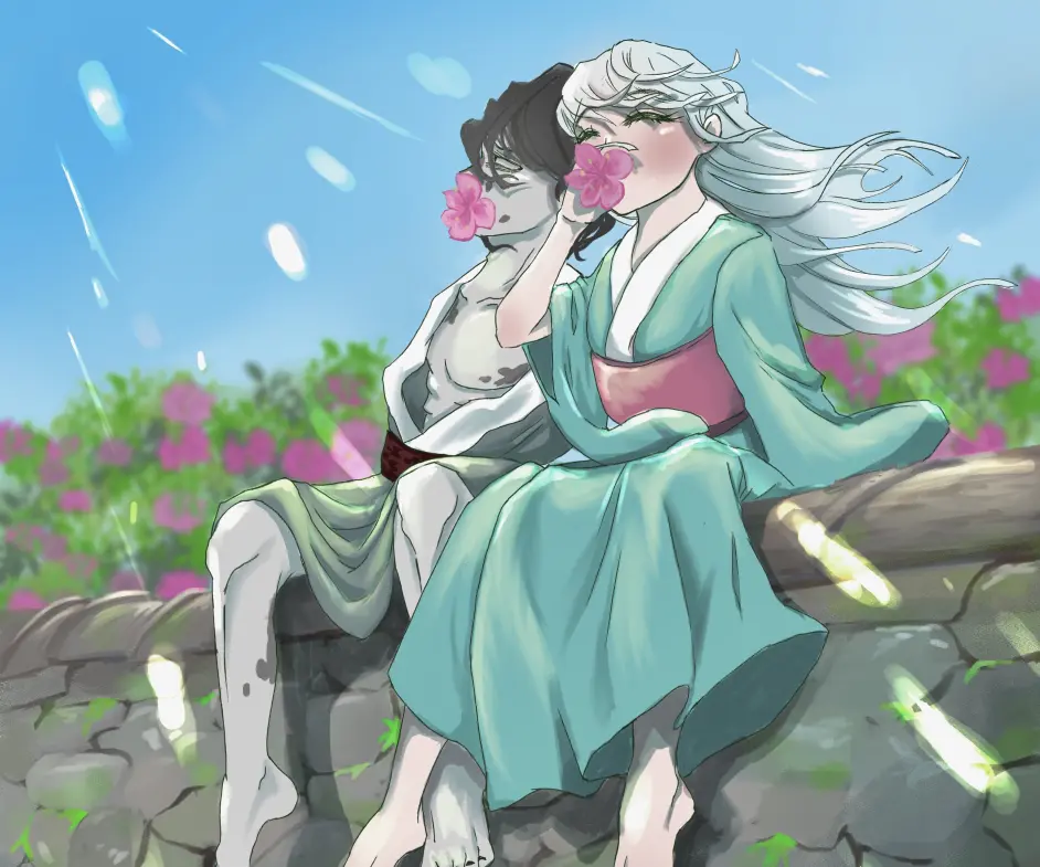 上弦六堕姬和妓夫太郎壁纸 哔哩哔哩