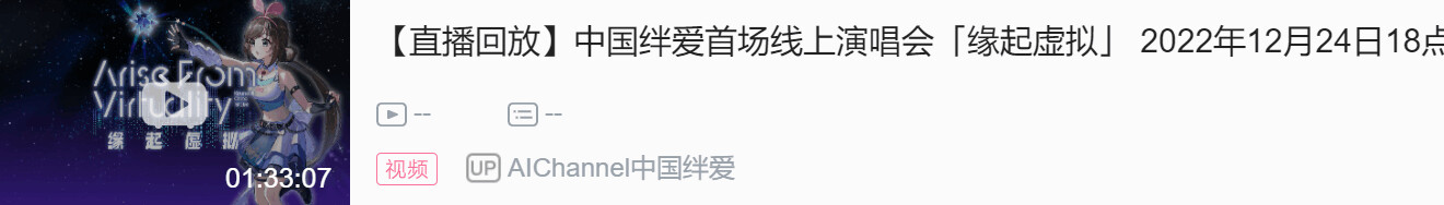 【DD日报】『12.24上篇』中国绊爱首场线上演唱会「缘起虚拟」；米蕾優毕业宣布