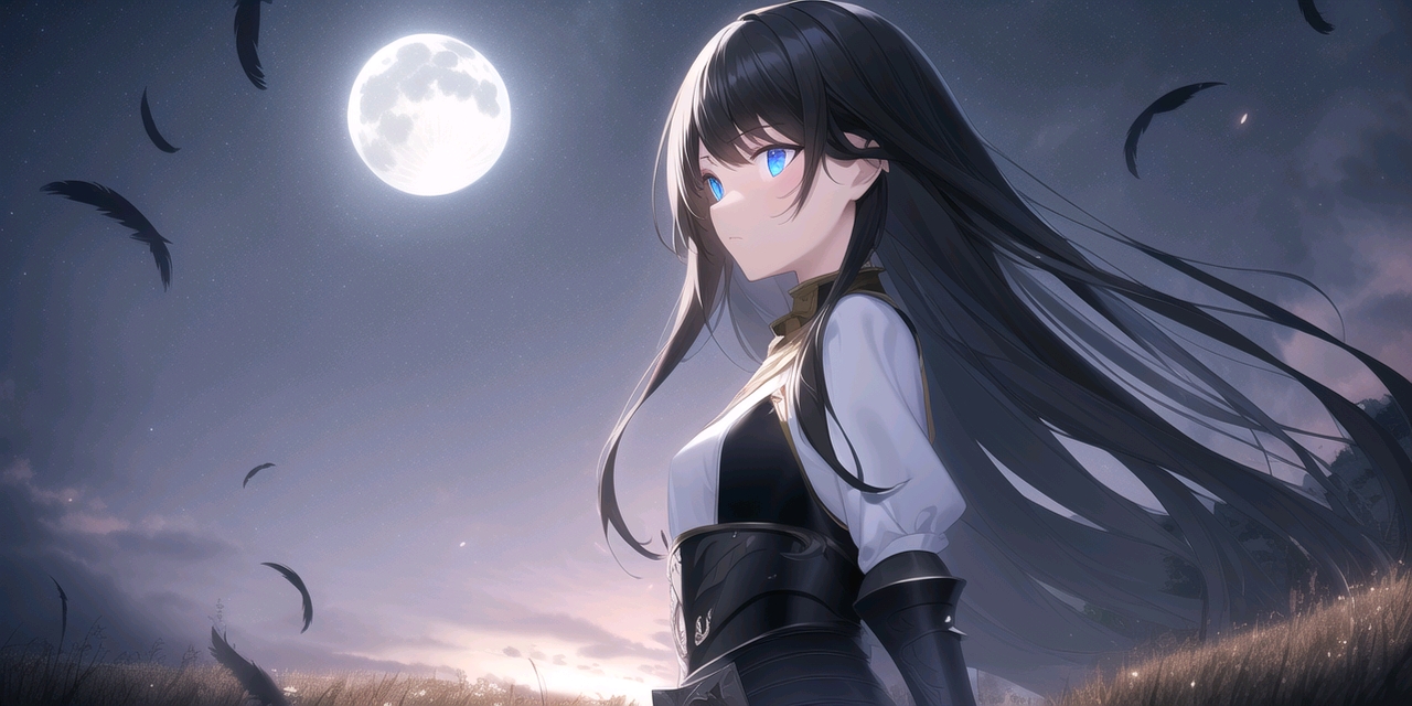 {novel ai画}黑发美少女武士 - 哔哩哔哩