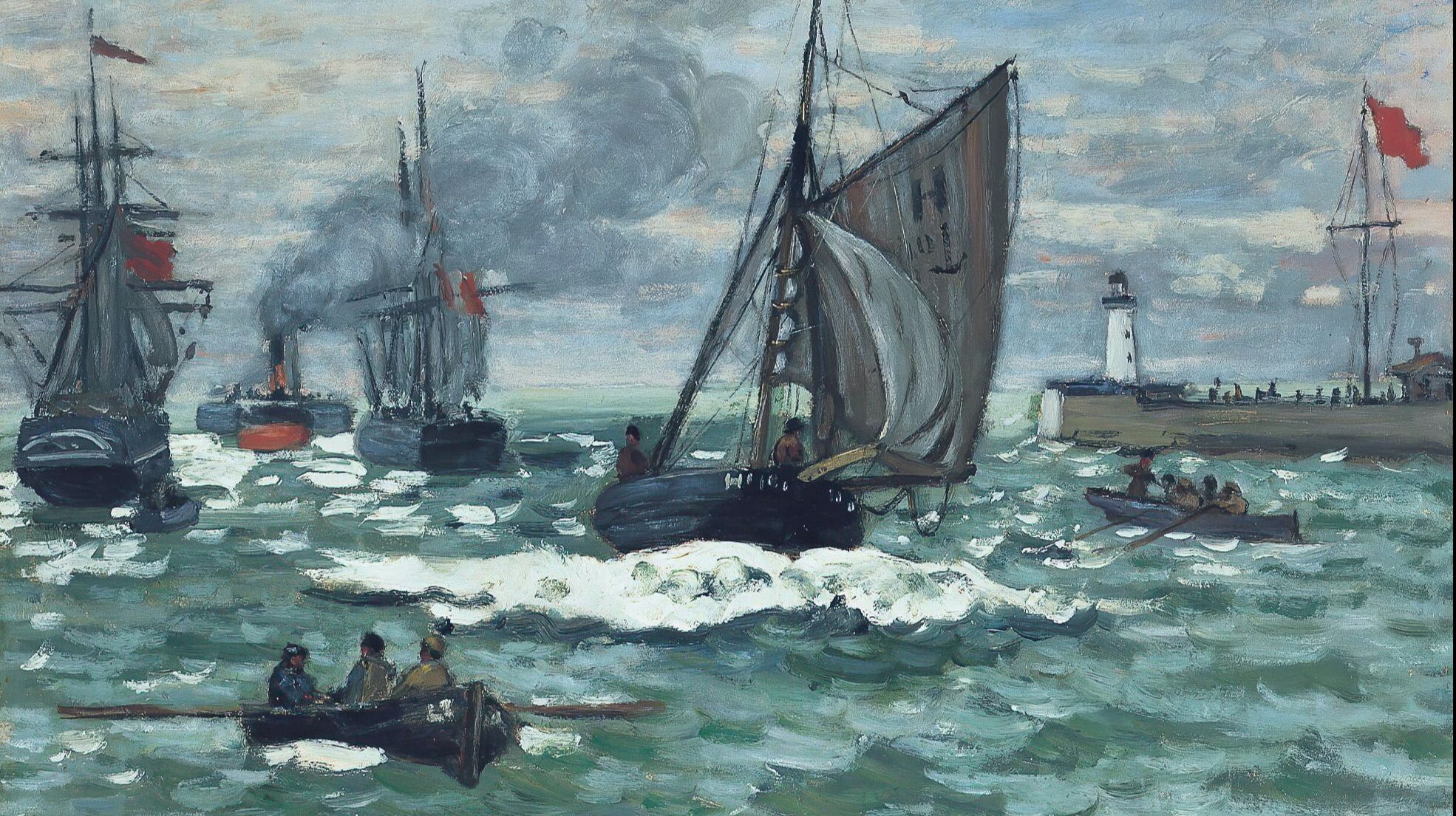 印象派大师莫奈作品欣赏船与海