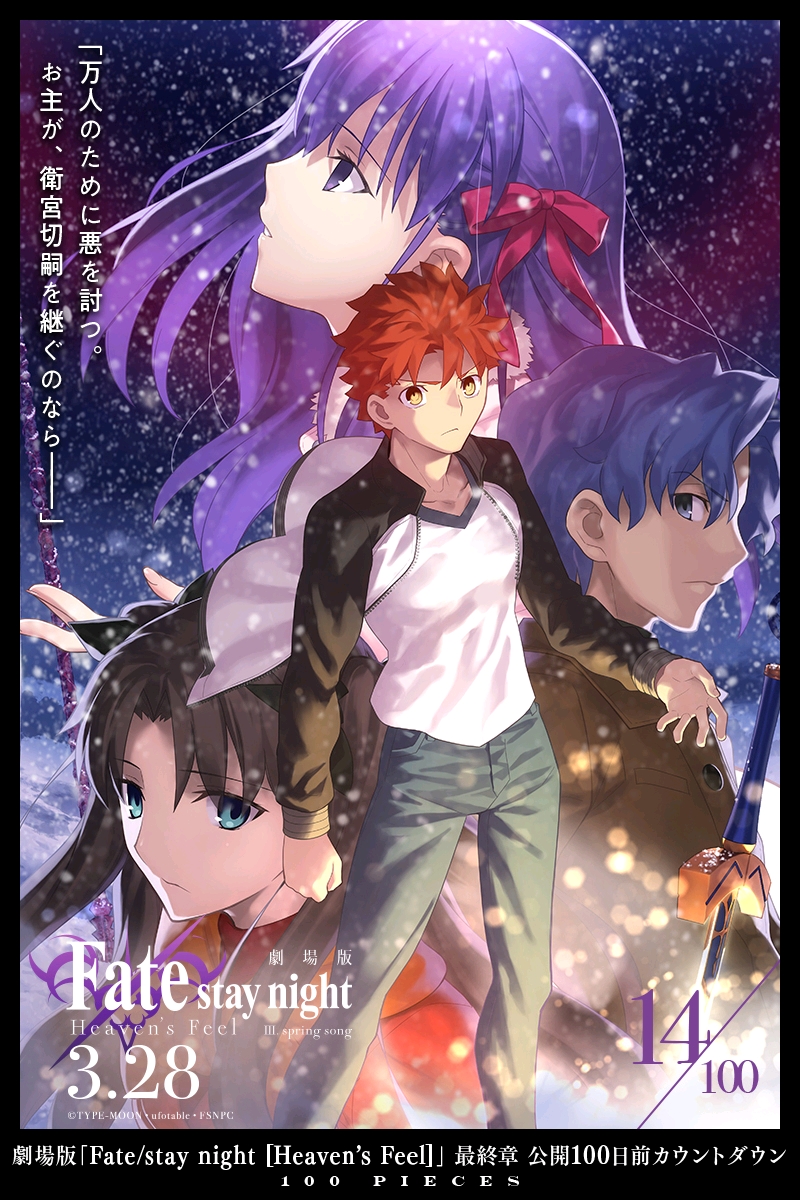剧场版动画《Fate/stay night Heaven‘s Feel Ⅲ.spring song》100天视觉图（14） - 哔哩哔哩