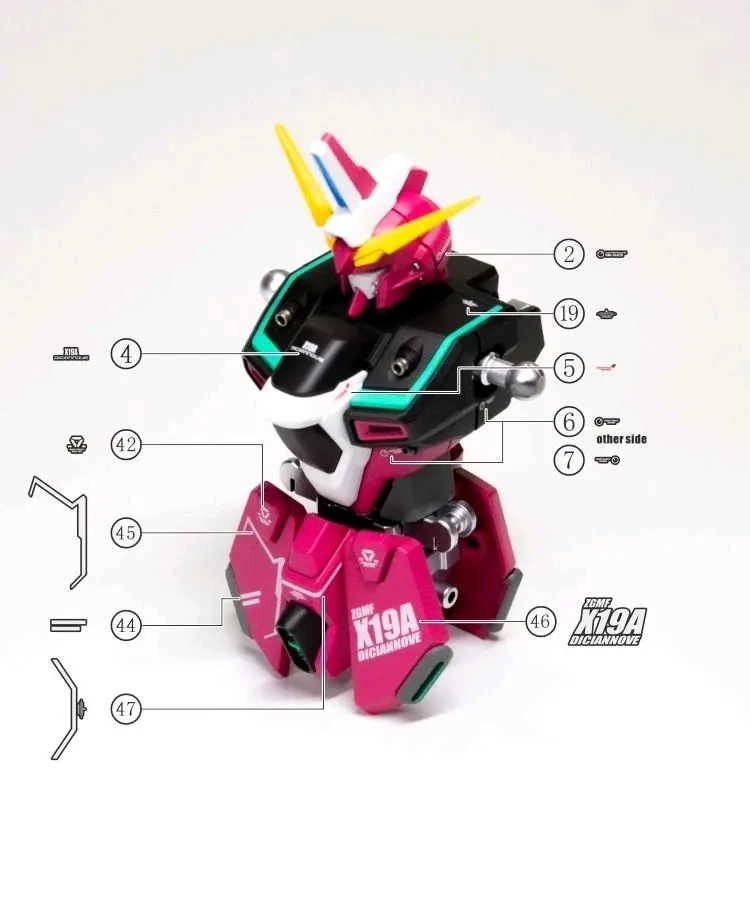 万代hg新生无限正义高达evo水贴位置分布 - 哔哩哔哩