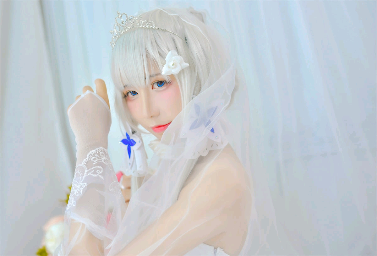 【cosplay】九曲jean碧蓝航线光辉花嫁