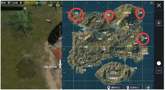 刺激战场 最难落地位置标注 哔哩哔哩