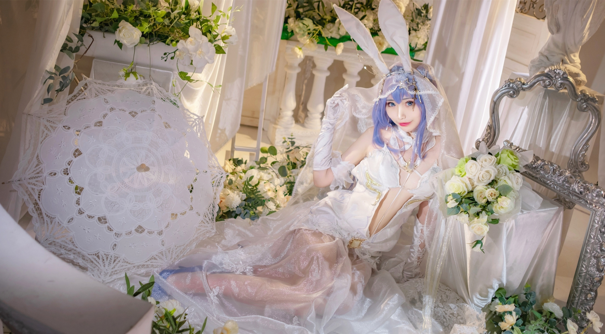 米九Dakyo碧蓝航线花园新泽西婚纱Cosplay9