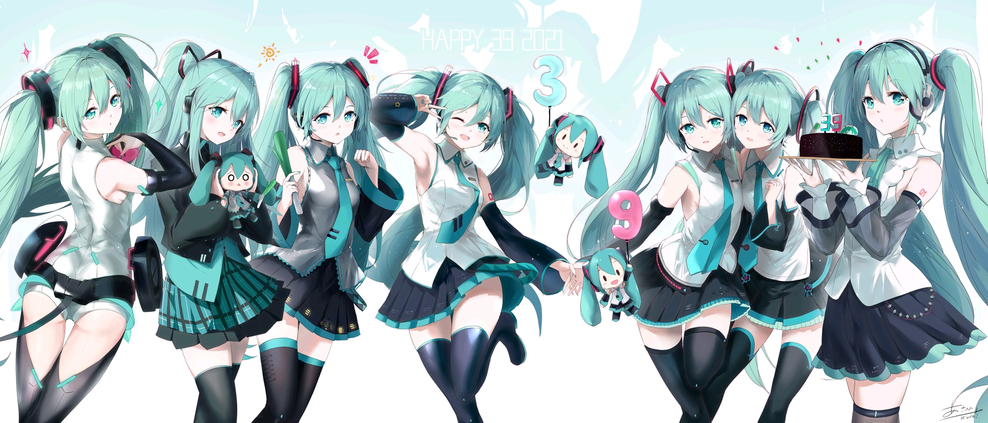 『初音ミク』公式服精选100张ღ