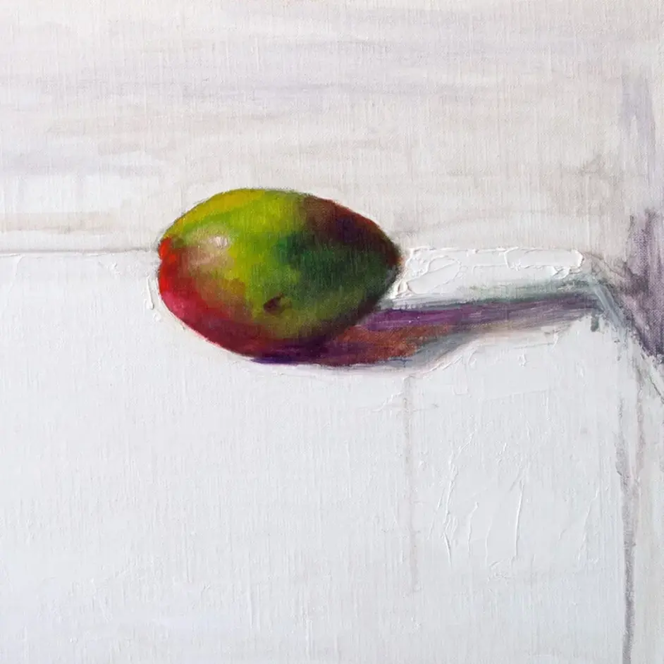 江村正光「卓上静物」油彩画