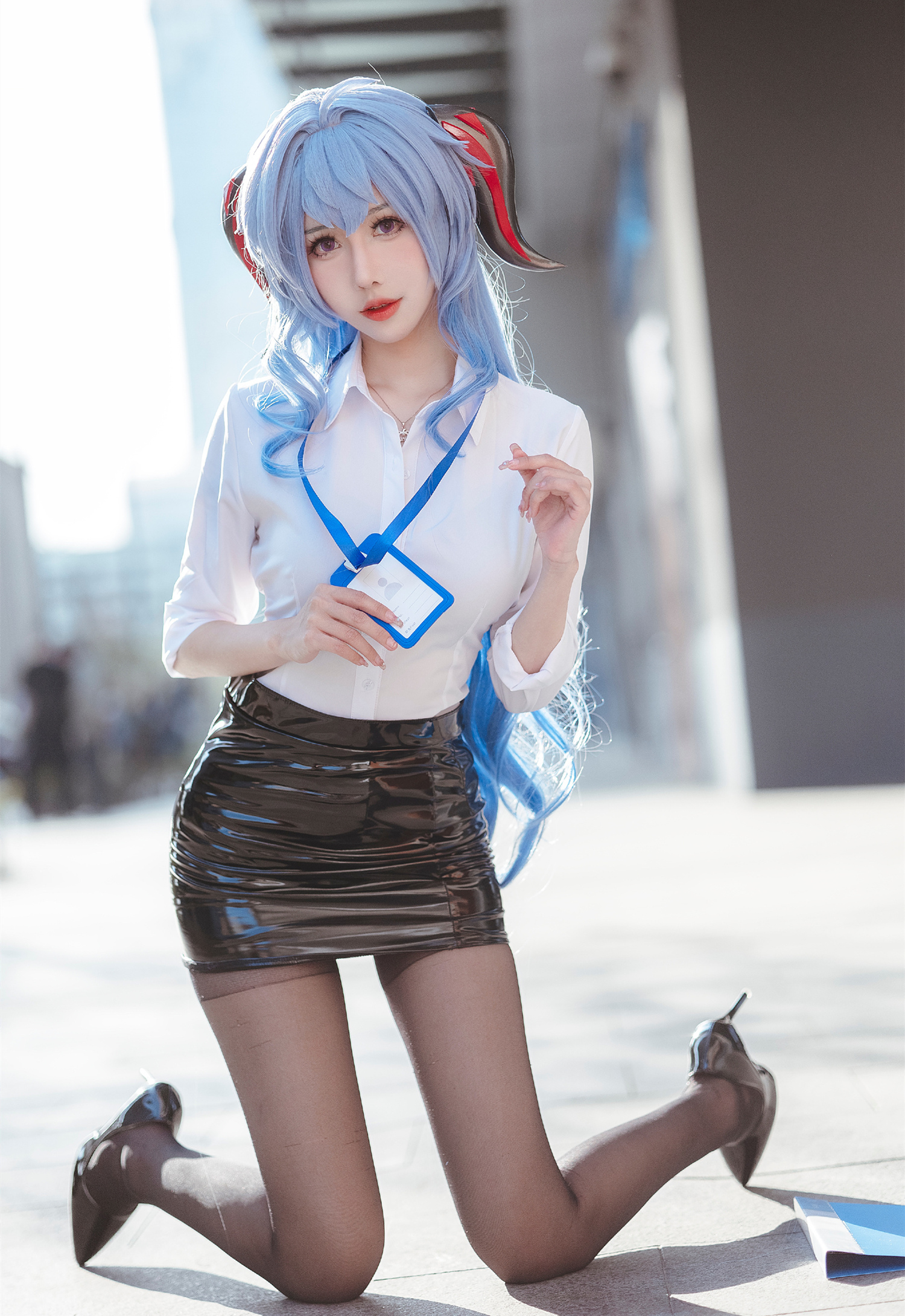 仙女月原神甘雨秘书cosplay4