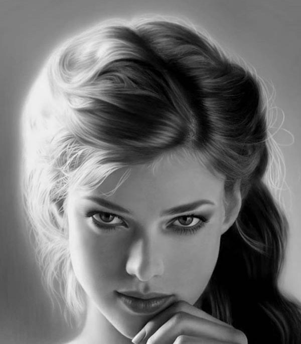 超越照相机和打印机的素描肖像作品,零基础不能错过的临摹素材