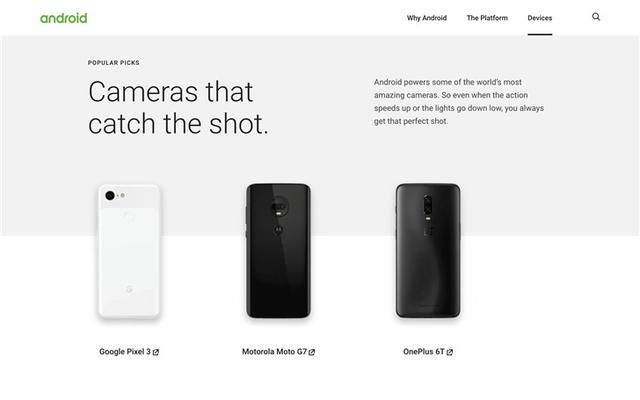 Android官网展示界面移除华为Mate X和P30 P