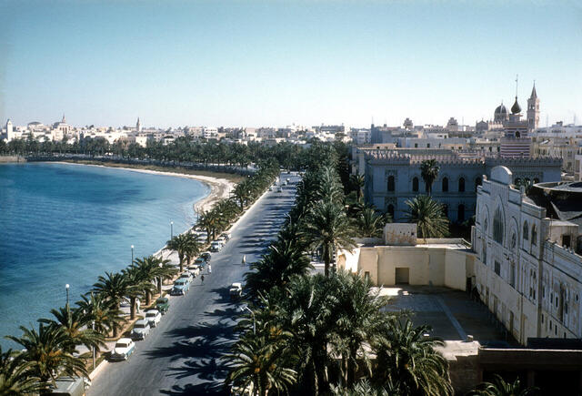 老照片 1957年利比亚首都的黎波里 好漂亮的城市