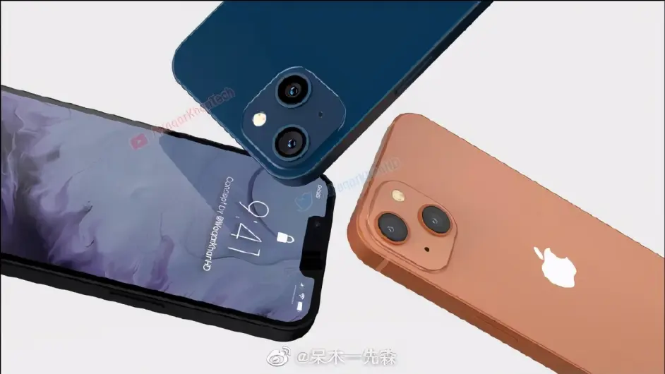 相机镜头排列大改 刘海变小 Iphone 13渲染图曝光 哔哩哔哩