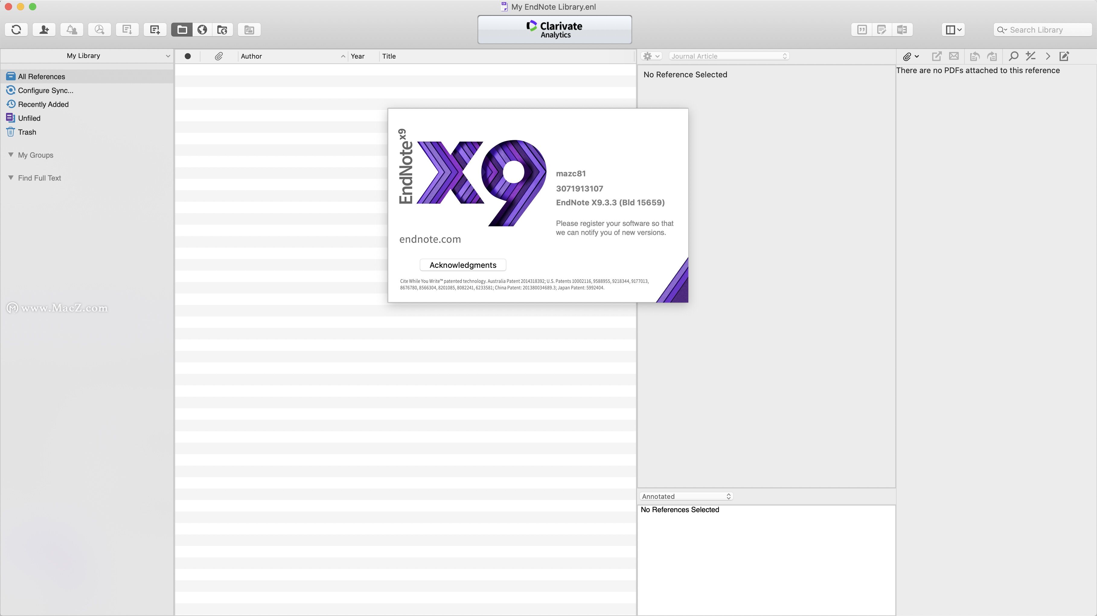 endnote x9 for mac