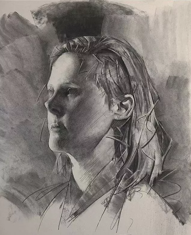 夸张的人物头像素描作品,看不清的五官,为什么还这么多人想学