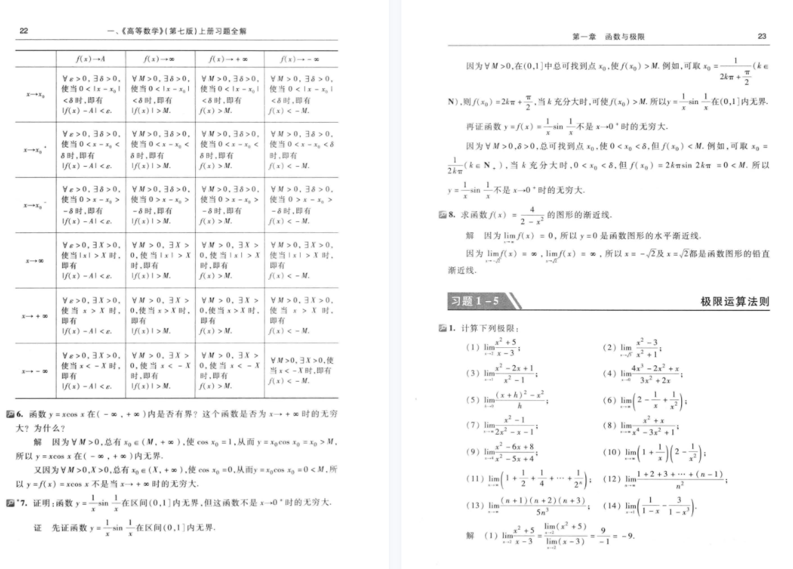 同济第七版高等数学习题全解指南高清无水印电子版PDF 同济高数习题全解指南第七版PDF - 哔哩哔哩