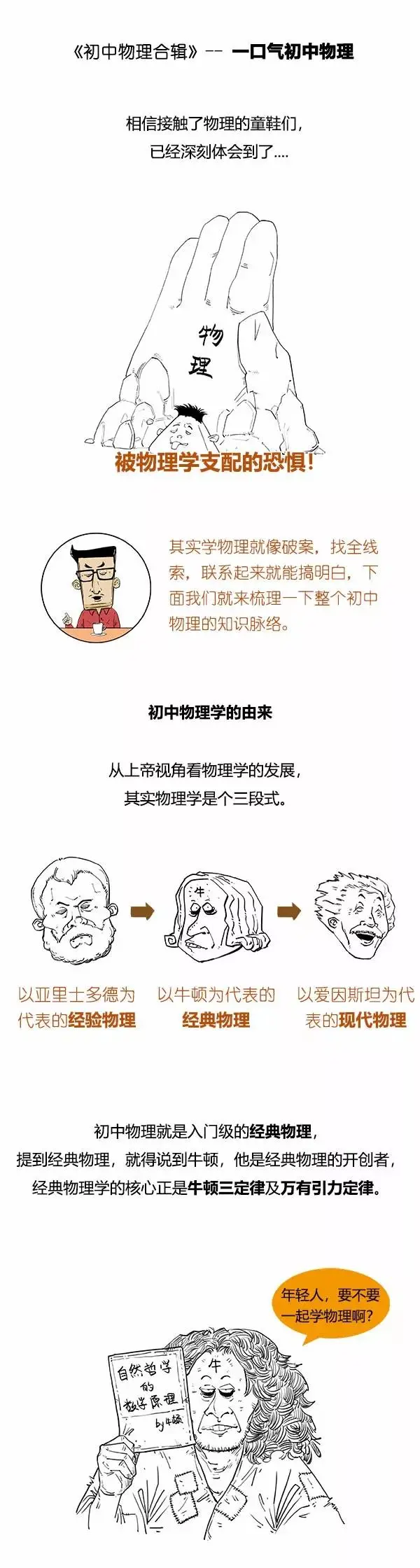 漫画物理 一口气读懂初高中物理 力学知识点 哔哩哔哩