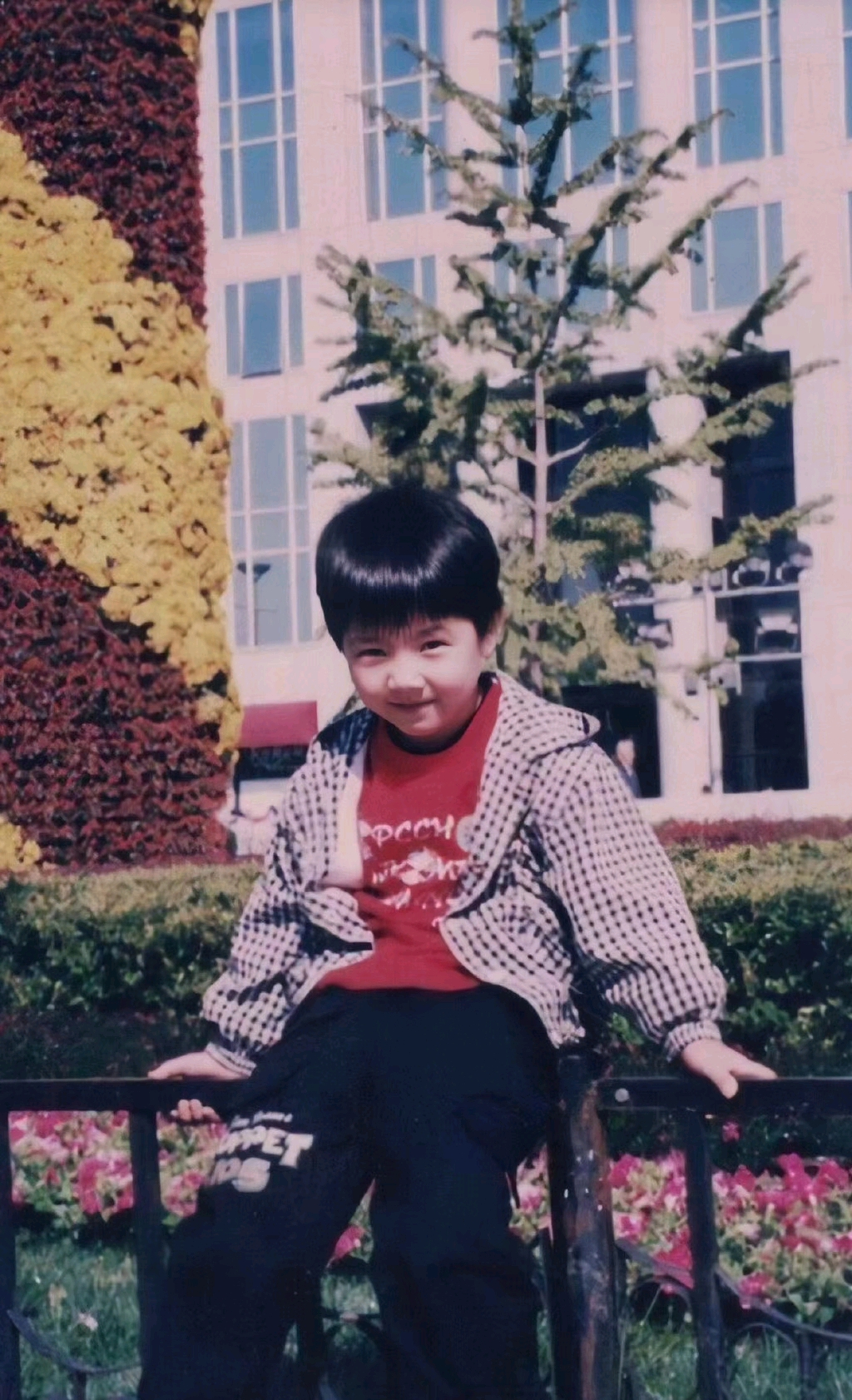 刘昊然换微博头像 萌娃天安门手持国旗超可爱 幼年神似朴宝剑!