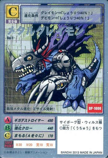 蓝金属暴龙兽（黑机械暴龙兽） アオメタルグレイモン  Blue Metal Greymon