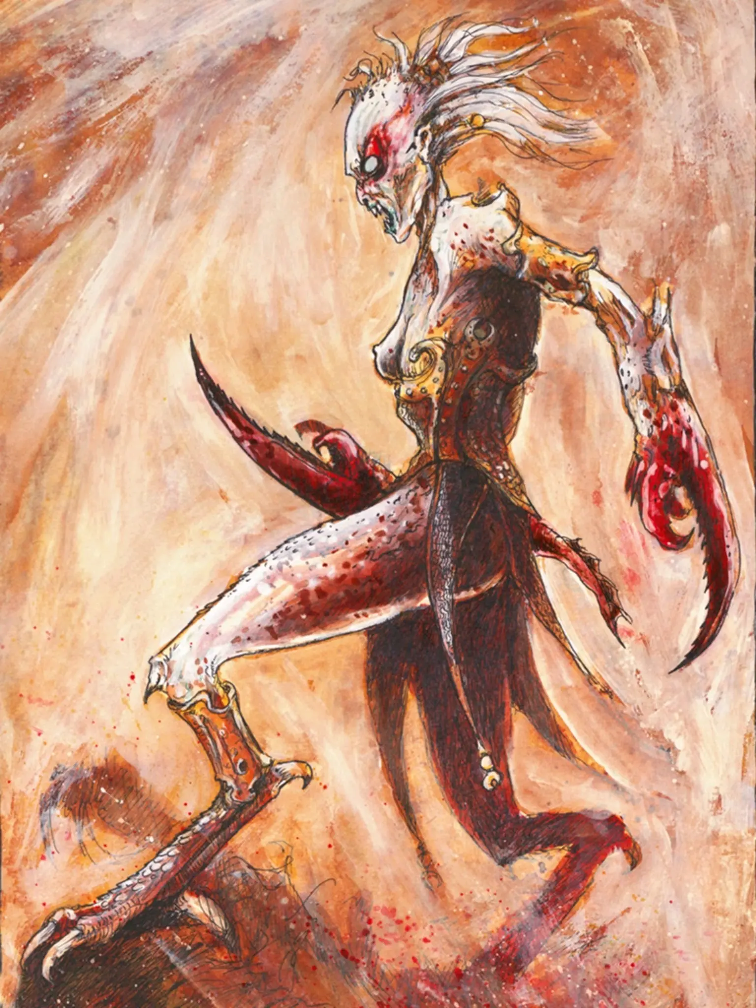 【战锤40k】战锤美术总监概念艺术-色孽编