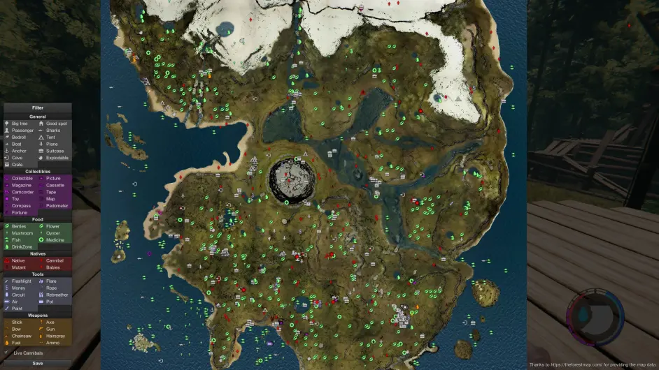 专栏版 森林 The Forest 游戏地图mod 下载与安装使用 再也不怕迷路了 哔哩哔哩