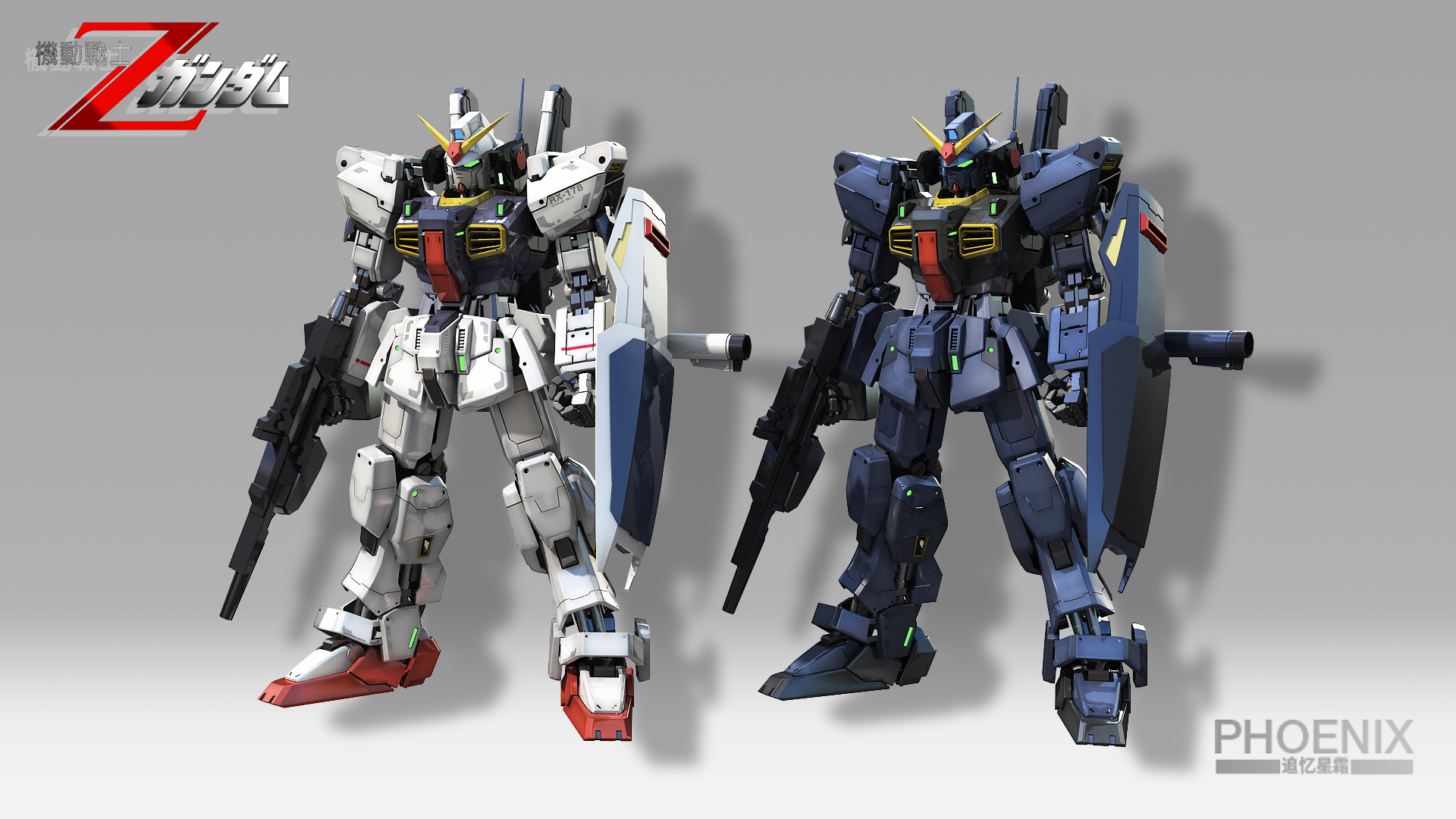 吧友展示3d属性高达mk2黑白兔