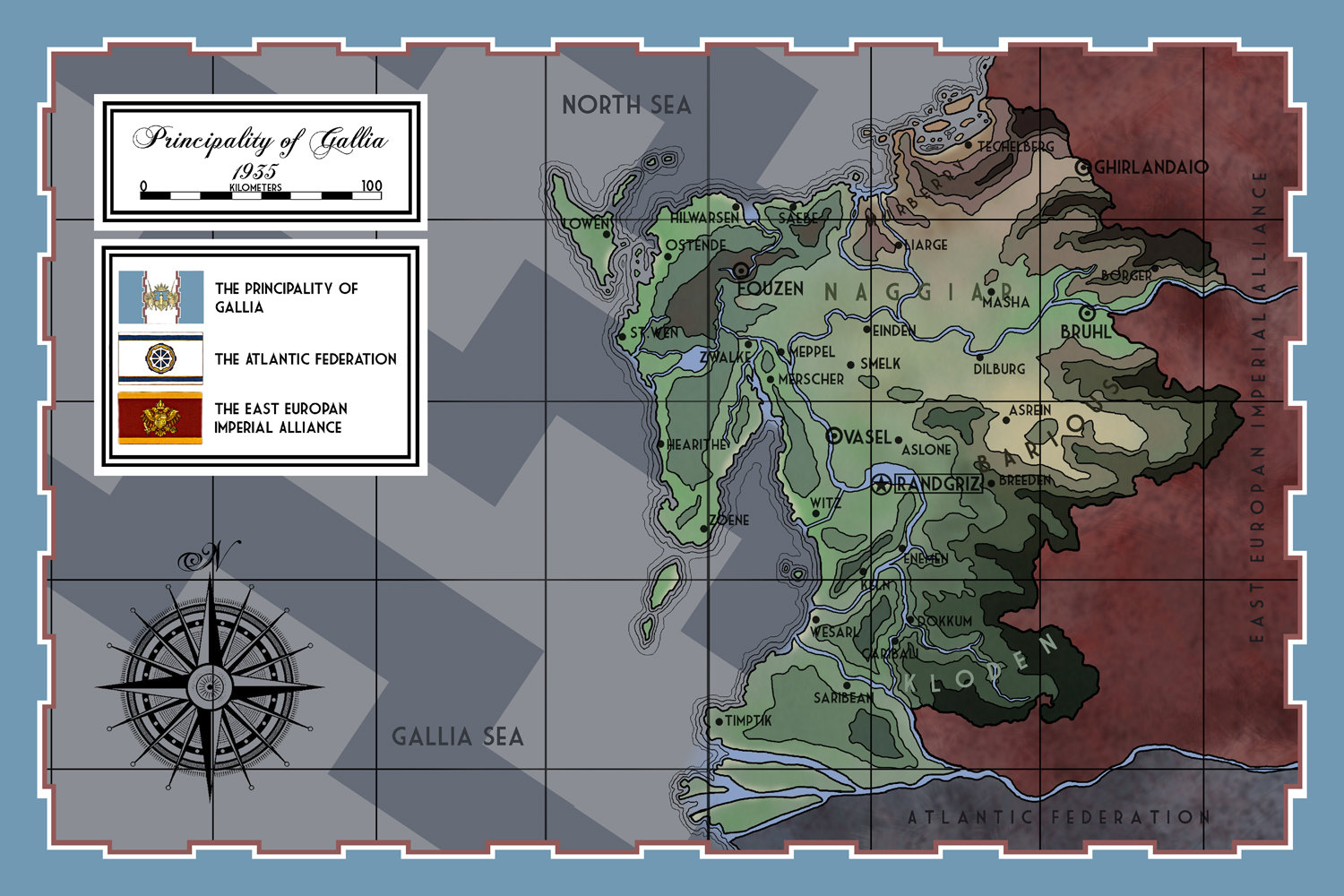 《战场女武神》世界地图