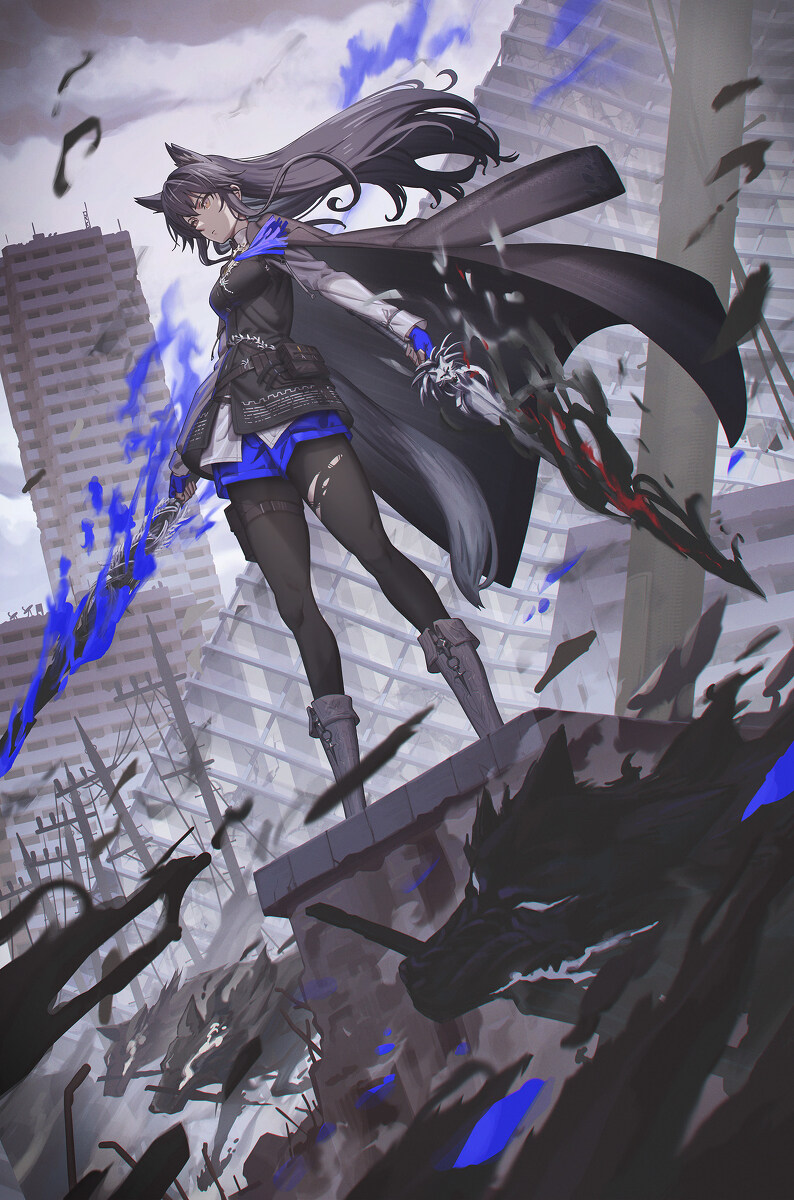 二次元图鉴 | 《明日方舟》缄默德克萨斯（壁纸美图·第348辑） - 哔哩哔哩