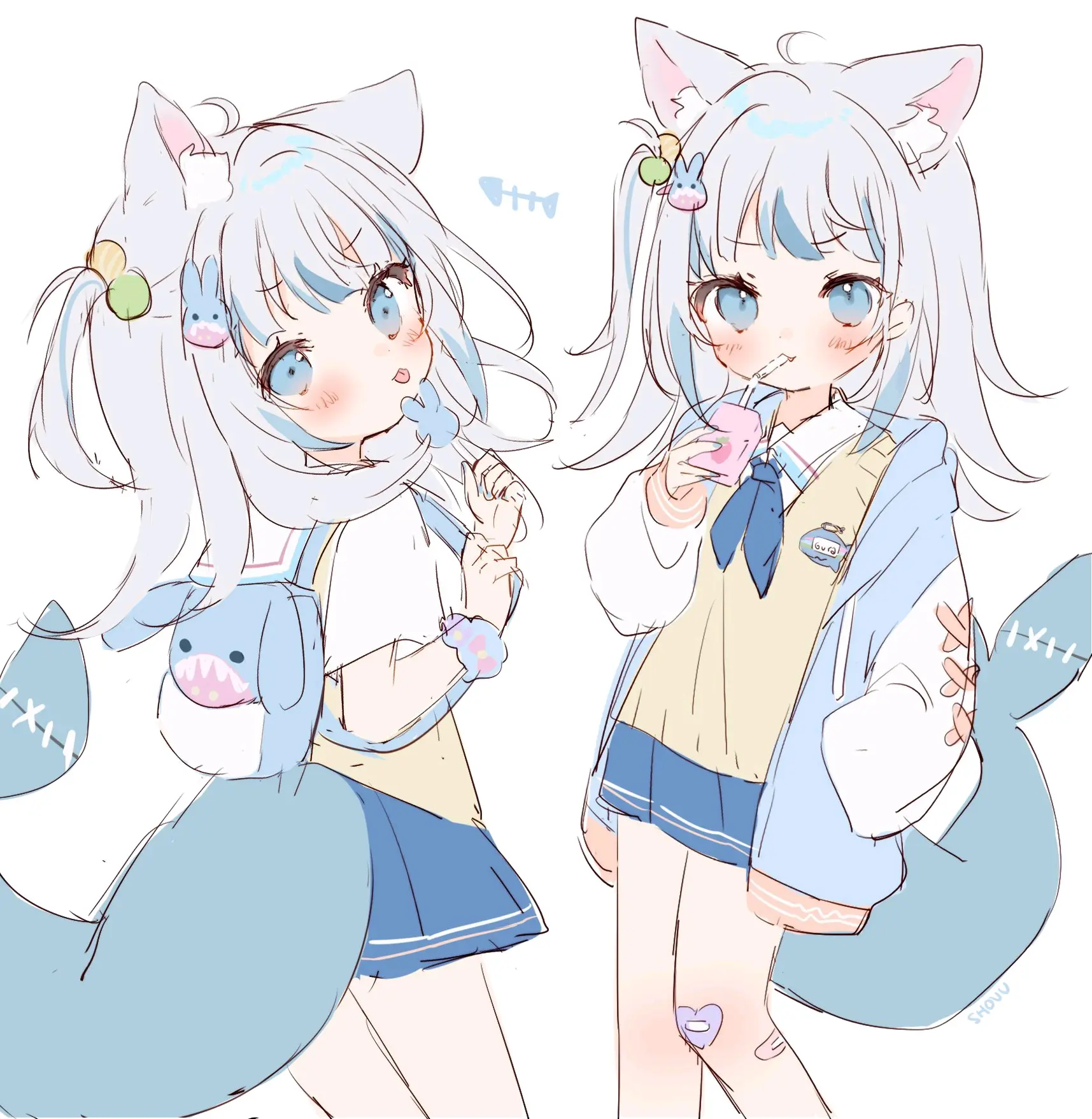 噶呜·古拉の新学生装