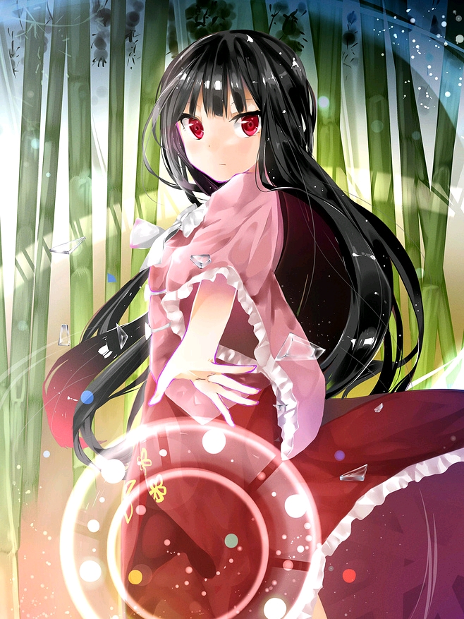 东方永夜抄〗蓬莱山辉夜(永远と须臾の罪人)的同人插画作品
