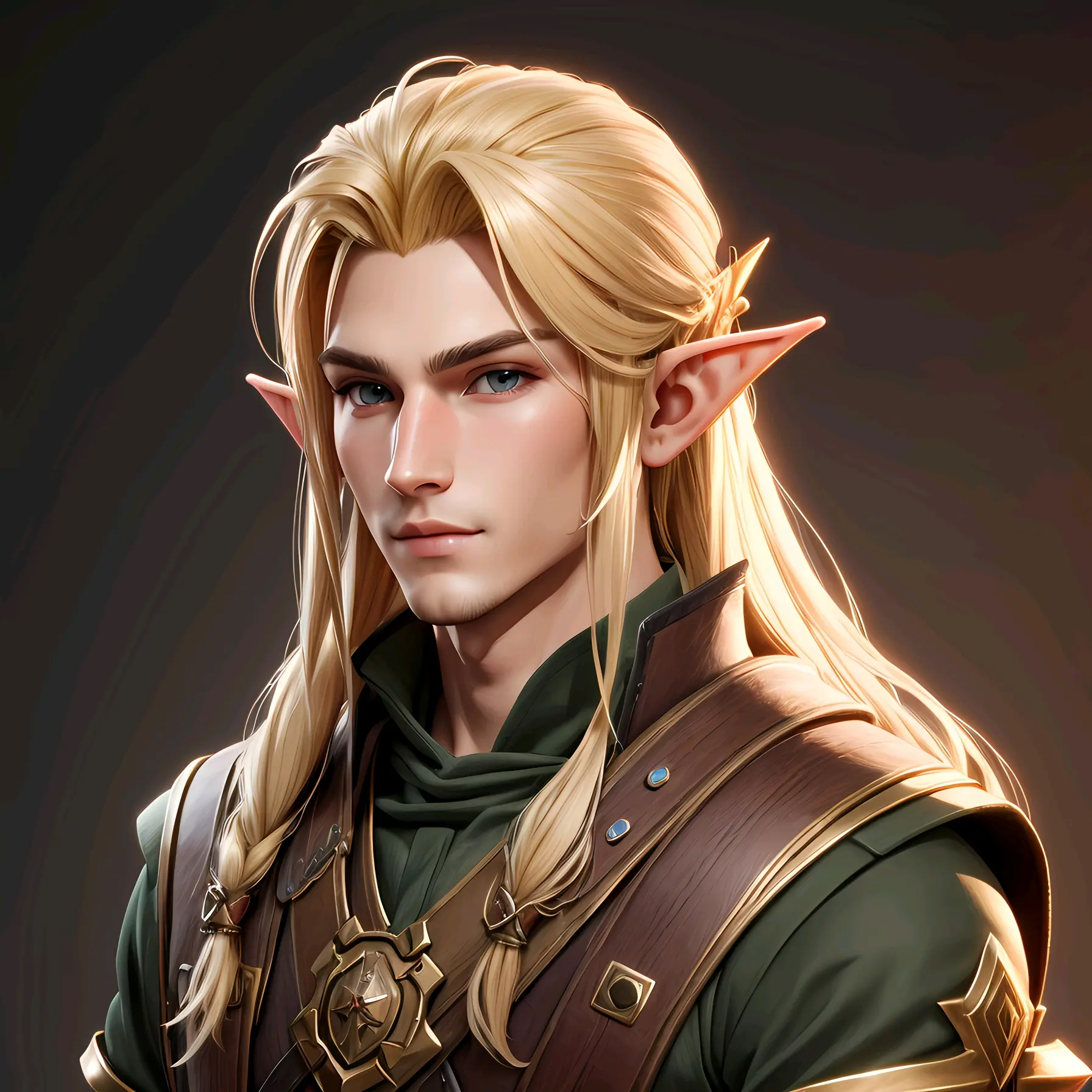 ai绘画,ai画的男性精灵(3d风格).2023年10月17日