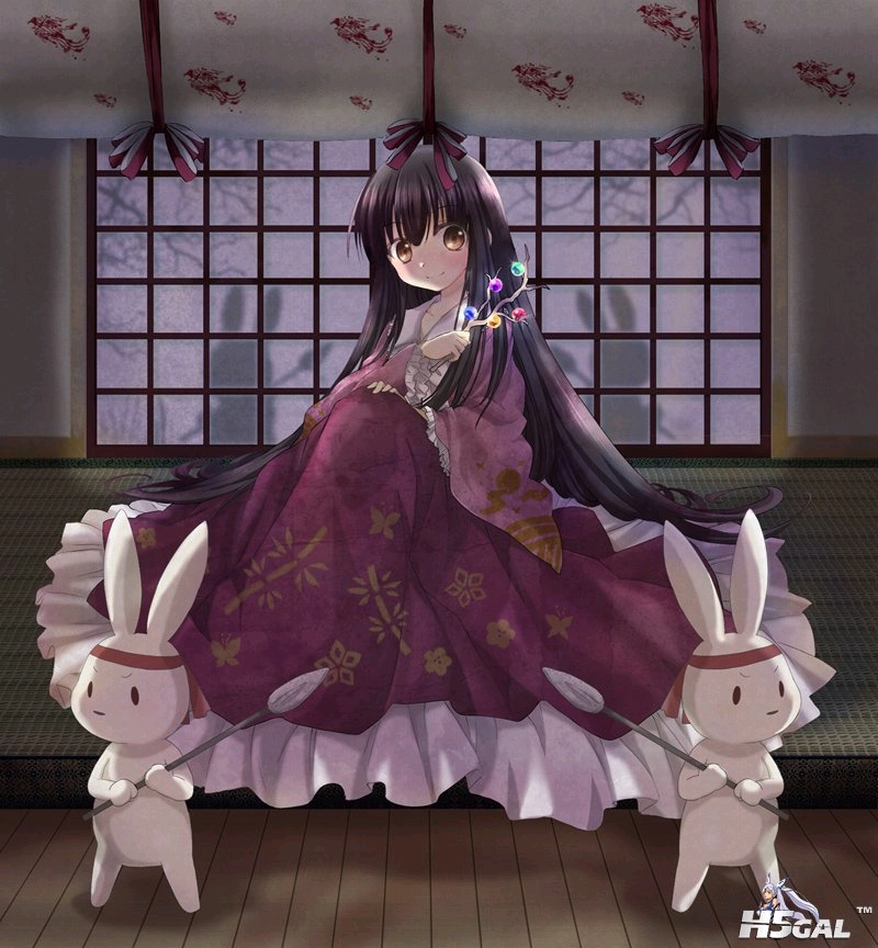 东方永夜抄〗蓬莱山辉夜(永远と须臾の罪人)的同人插画作品