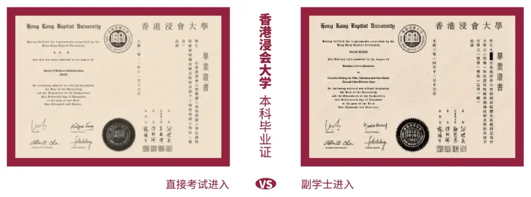 毕业后取得的毕业证书跟直接四年本科入读的学生获取的证书是一模一样的。目前香港有将近二十所大学提供副学