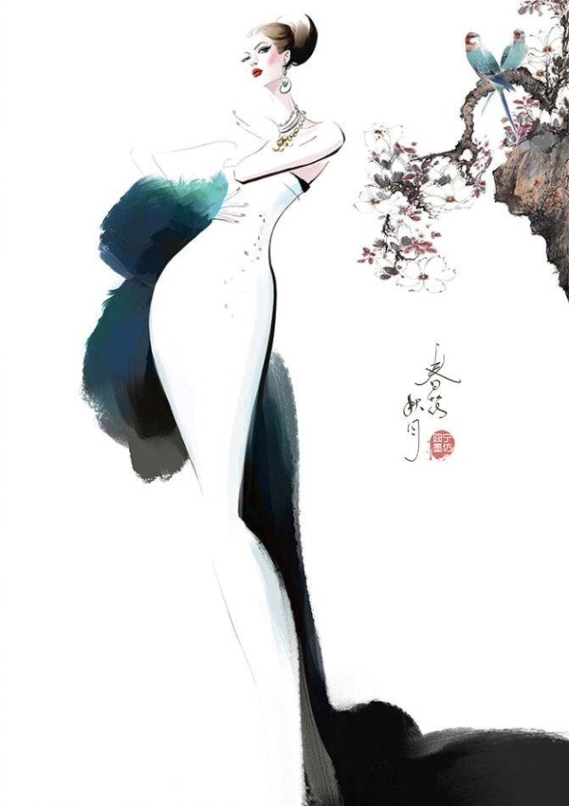 时尚插画师囧宁墨坊就做了这样的事