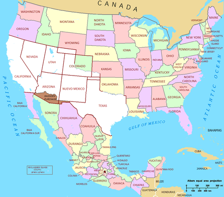 美墨边境地图图片