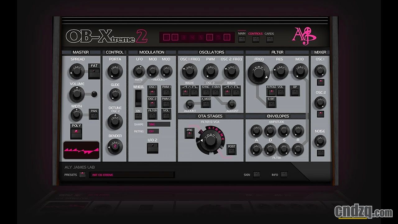 Aly James Lab的Oberheim OBX系列合成器模拟插件发布2.0更新 哔哩哔哩