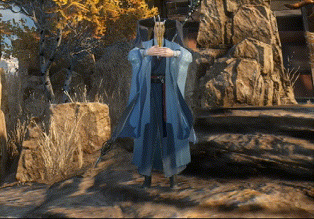 网友在逆水寒中偶遇到55开,对着他做了一个上香的动作!